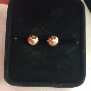Rose gold 9mm earrings